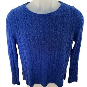 Caslon Royal Blue Cable Sweater Women M